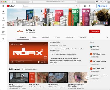 RÖFIX Österreich YouTube Channel